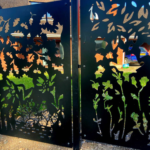 Metal Fence Panels Autumn Garden Fencing Screens