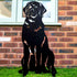 Black Chocolate Labrador Dog Loss Garden Ornament Memorial Statue