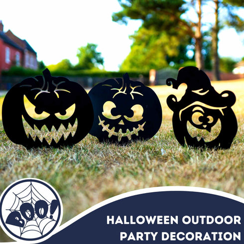 Scary Carved Pumpkins Halloween Outdoor Party Decoration Garden Ornament