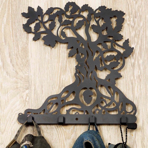 Tree of Life Wall Hook Door Hanger Coat Towel Holder Housewarming Gift Hallway Cloakroom Porch Mounted Plaque Home Decor Metal