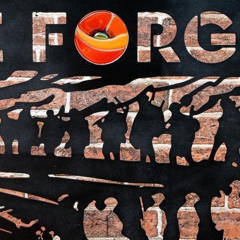 Lest We Forget ( Remembrance Day) Patio screen or Fence panel with Glass inserts 7