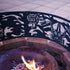 Fire Pit Ring Born To Ride - 4mm thick steel, heat, weather resistant painted