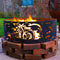 Fire Pit Ring Born To Ride - 4mm thick steel, heat, weather resistant painted
