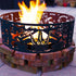 Fire Pit Ring Born To Ride - 4mm thick steel, heat, weather resistant painted
