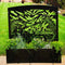 Dragons Metal Planter Steel Trough Rectangular Plant Pot with Container 1x1.15m Laser Cut Black Powder Coated Free Standing Privacy Screen Made in UK