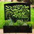 Dragons Metal Planter Steel Trough Rectangular Plant Pot with Container 1x1.15m Laser Cut Black Powder Coated Free Standing Privacy Screen Made in UK