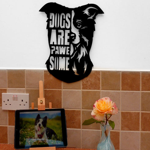 BORDER COLLIE Wall Art Hanging Sign